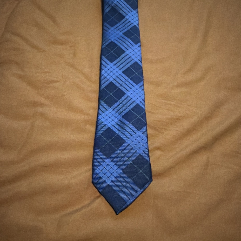 Ralph Lauren Blue Plaid Men's Necktie